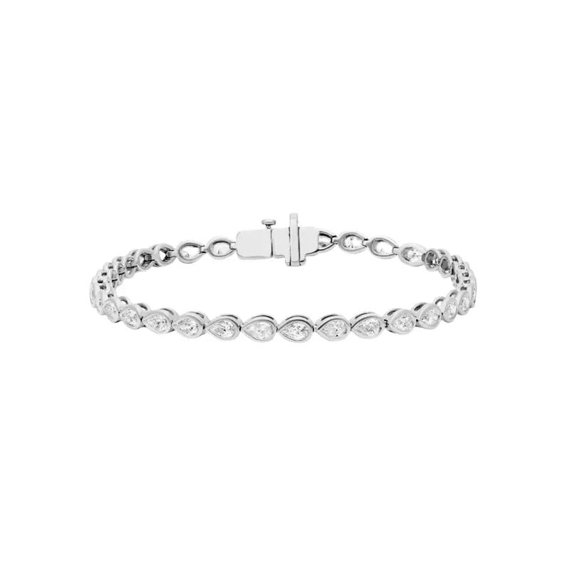 Pear Diamond Tennis Bracelet