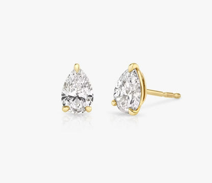 Stud earring pear Diamond