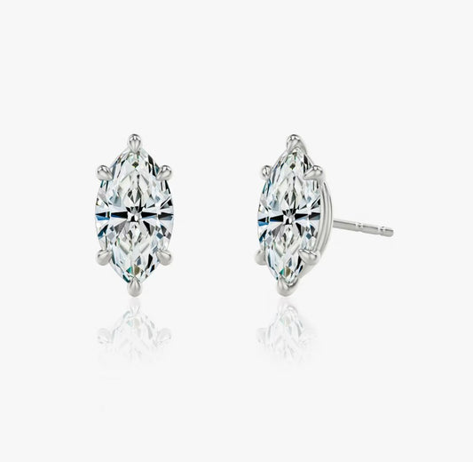 Stud Earring Marquise Diamond