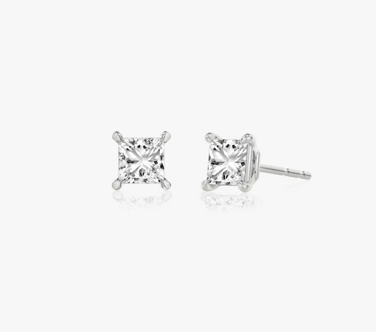 Stud Earring Princess Diamond