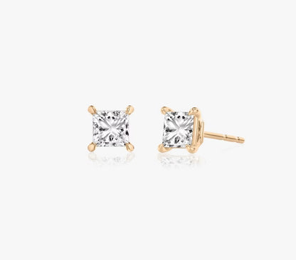 Stud Earring Princess Diamond