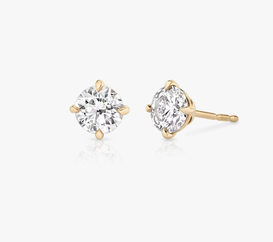 Stud Earring Round Diamond