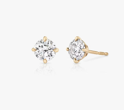 Stud Earring Round Diamond