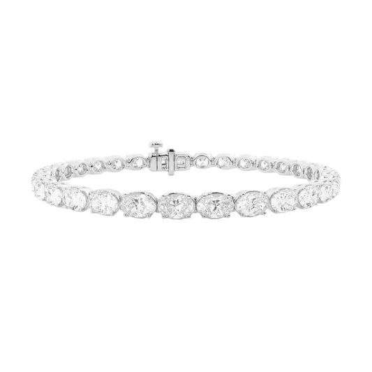 Oval Diamond Tennis Bracelet