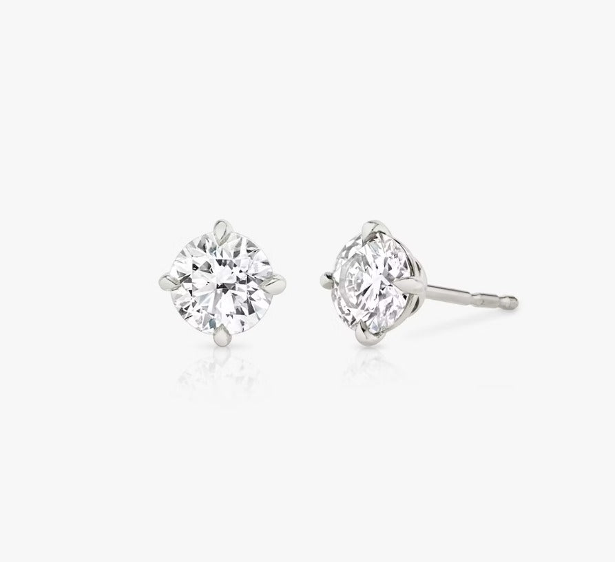 Stud Earring Round Diamond