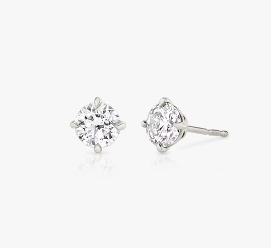 Stud Earring Round Diamond