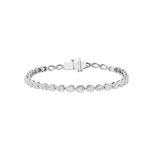 Pear Diamond Tennis Bracelet